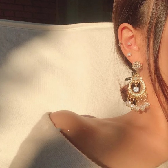 💎Luxury crystal dangle earrings - Picture 4 of 5